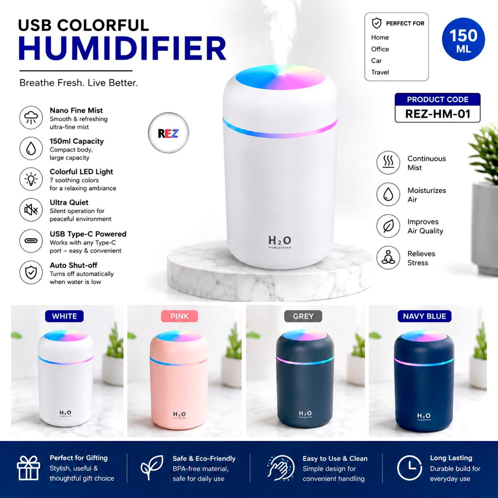 H2o ULTRASONIC HUMIDIFIER with TYPE - C  PORT